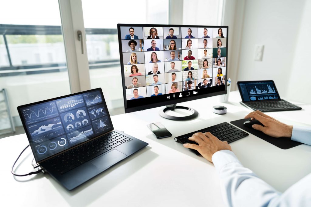 Using video conferencing platform