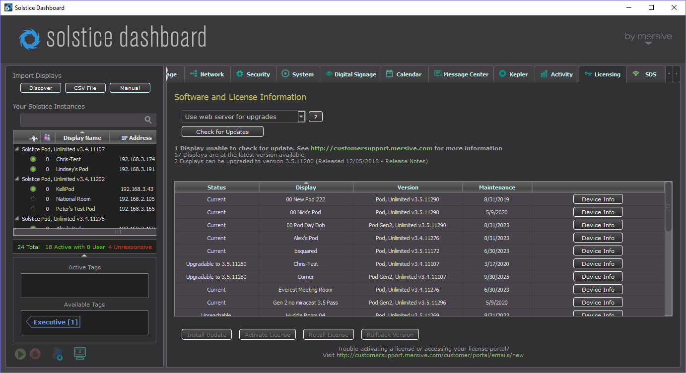 Solstice Dashboard